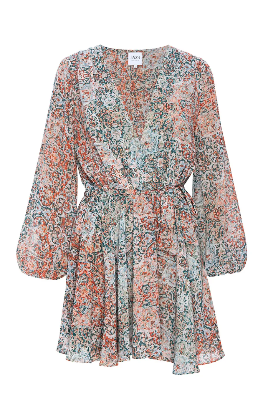 MISA Los Angeles Long-sleeve|Mini>CARIA DRESS Ombretapestry