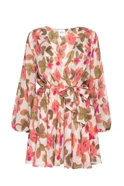 MISA Los Angeles Wedding Guest|Long-sleeve>CARIA DRESS Sonoranflorachiffon