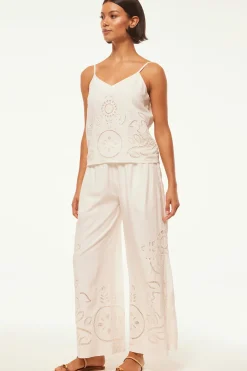 MISA Los Angeles Honeymoon|Classic White>CARLITA PANT Whiteeyelet