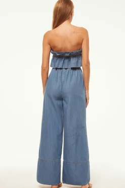 MISA Los Angeles Jumpsuits & Rompers|Jumpsuits & Rompers>CHARLIE JUMPSUIT Bluechambray
