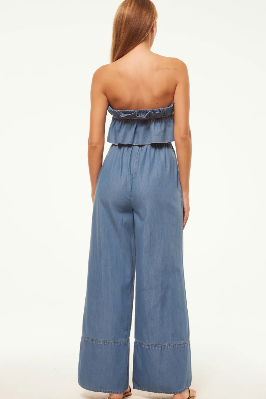 MISA Los Angeles Jumpsuits & Rompers|Jumpsuits & Rompers>CHARLIE JUMPSUIT Bluechambray