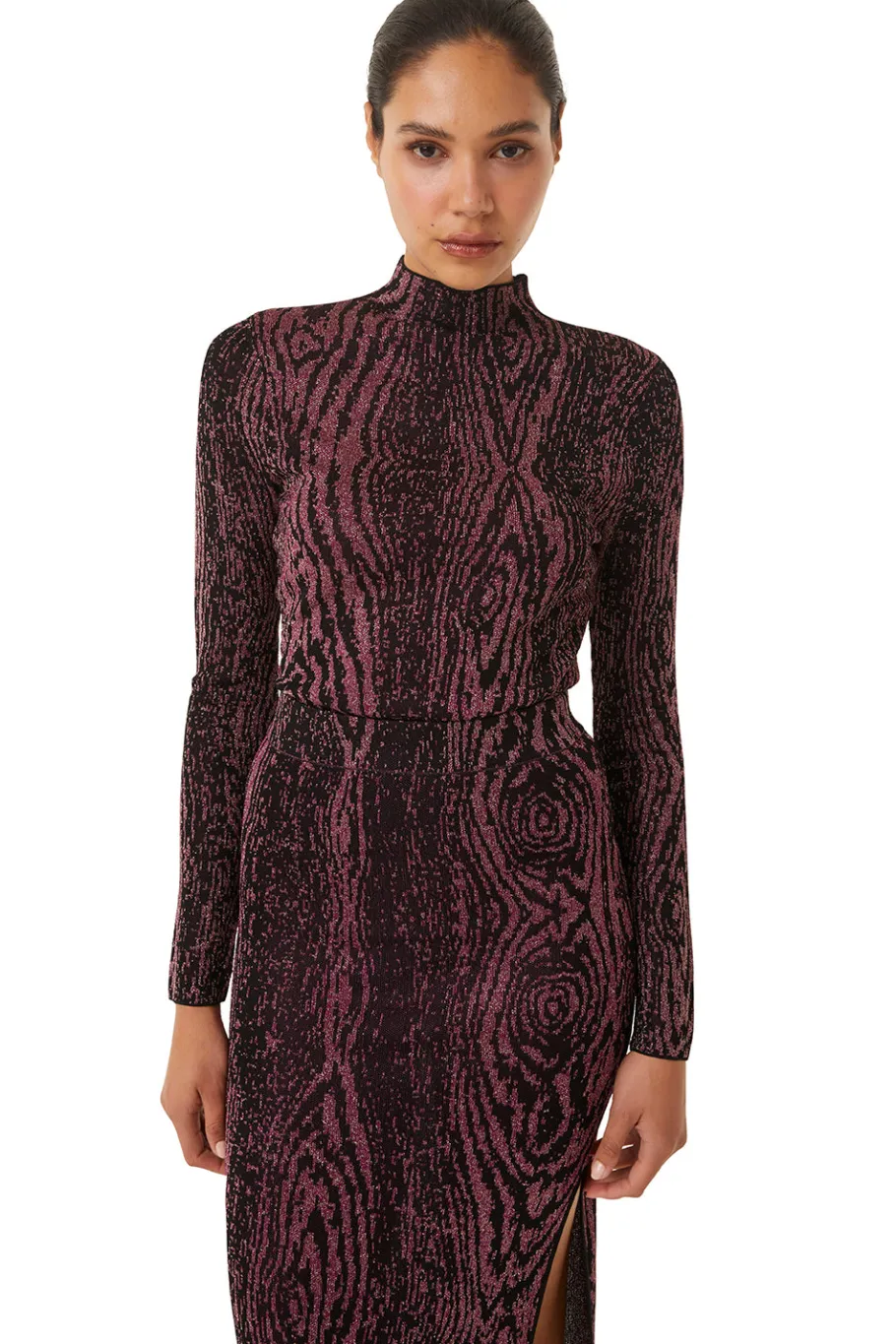MISA Los Angeles Knits|Matching Sets>CLARA TOP Plum