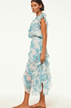 MISA Los Angeles Wedding Guest|Engagement Party>DAKOTA DRESS Turquoiseflorachiffon