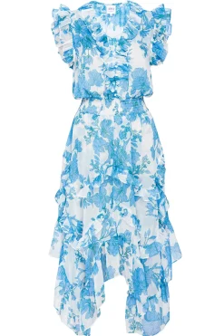 MISA Los Angeles Wedding Guest|Engagement Party>DAKOTA DRESS Turquoiseflorachiffon