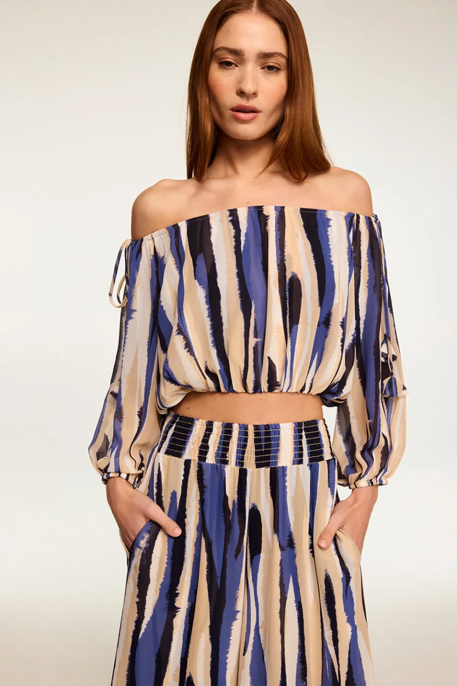 MISA Los Angeles Tops>DALMA TOP Stripedinstinct