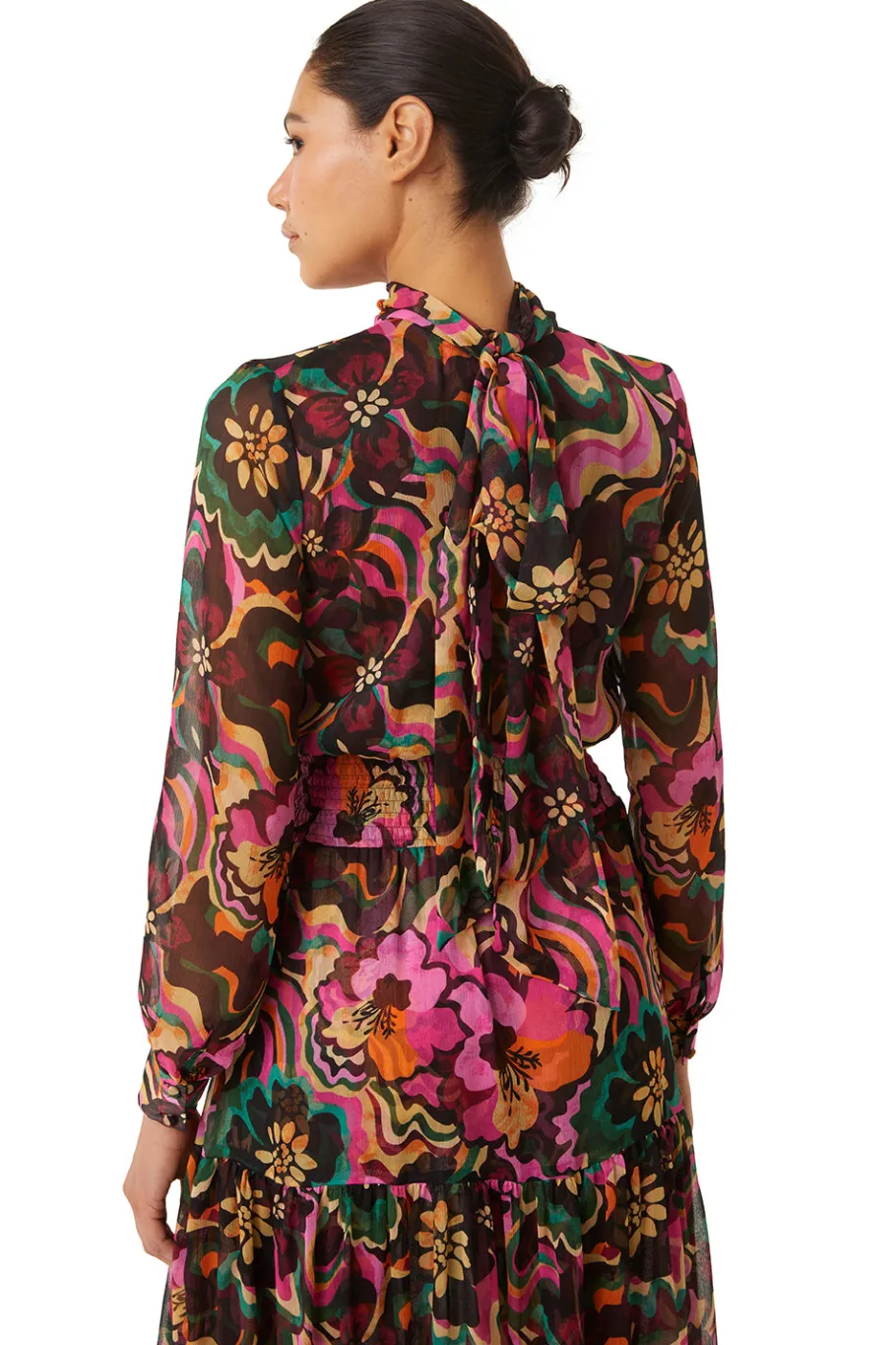 MISA Los Angeles Wedding Guest|Long-sleeve>DAPHNE DRESS Floragroovechiffon