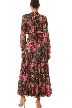 MISA Los Angeles Wedding Guest|Long-sleeve>DAPHNE DRESS Floragroovechiffon