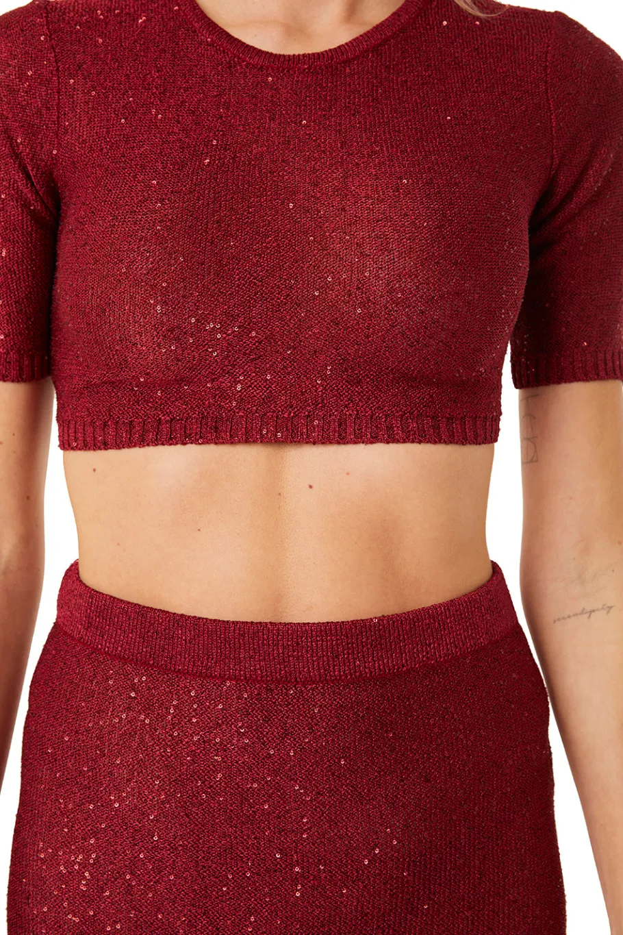 MISA Los Angeles Knits|Matching Sets>DARYA TOP Lipstickred