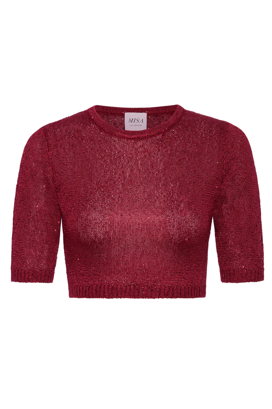 MISA Los Angeles Knits|Matching Sets>DARYA TOP Lipstickred