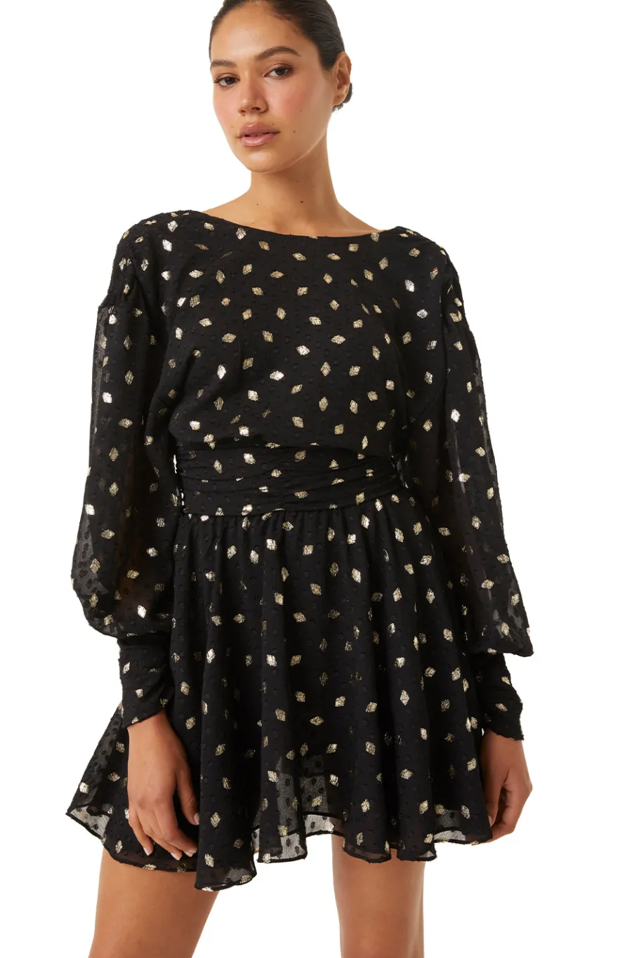 MISA Los Angeles Wedding Guest|Long-sleeve>DAVIE DRESS Diamondclipdot