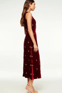 MISA Los Angeles Dresses>DELANEY DRESS Garnetvelvet