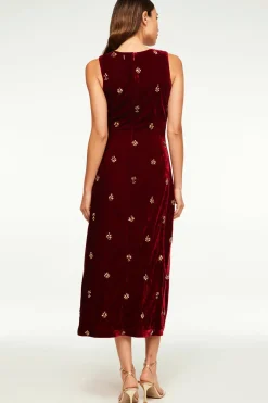 MISA Los Angeles Dresses>DELANEY DRESS Garnetvelvet