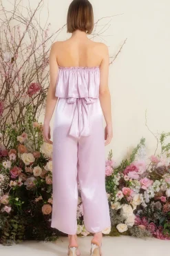 MISA Los Angeles Shower|Engagement Party>DIANDRA JUMPSUIT Pinksatin