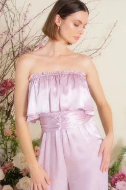 MISA Los Angeles Shower|Engagement Party>DIANDRA JUMPSUIT Pinksatin