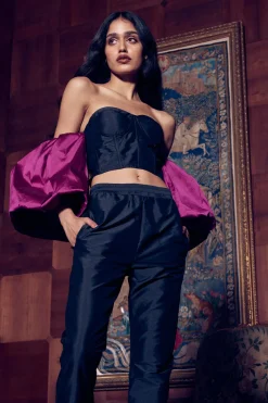 MISA Los Angeles Tops>DITA TOP Black/magenta