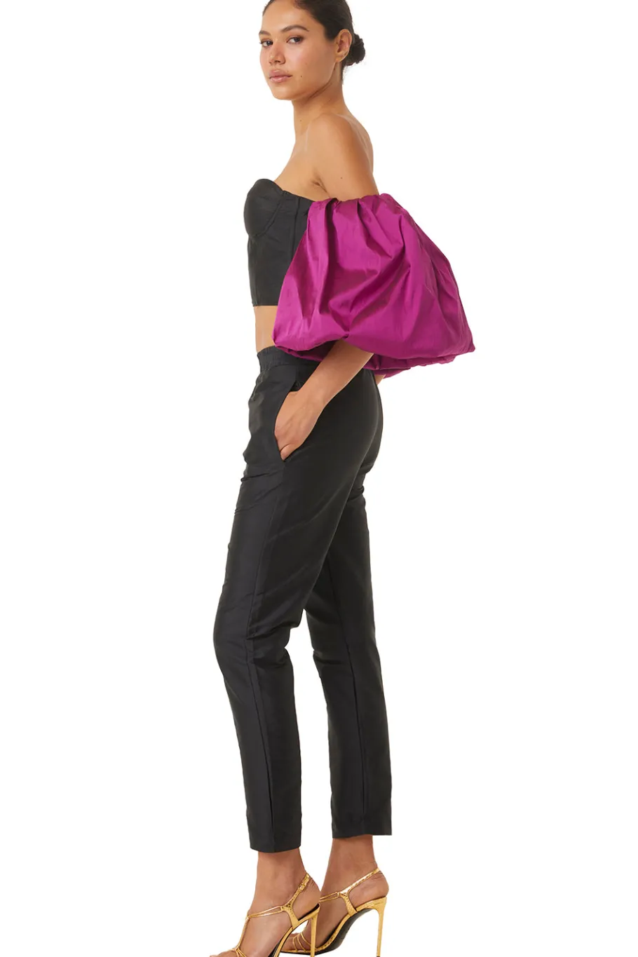 MISA Los Angeles Tops>DITA TOP Black/magenta