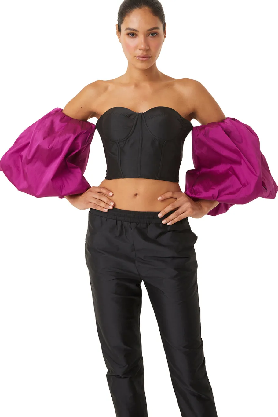 MISA Los Angeles Tops>DITA TOP Black/magenta