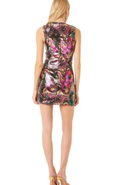 MISA Los Angeles Wedding Guest|Mini>EDIE DRESS Floragroovesequin
