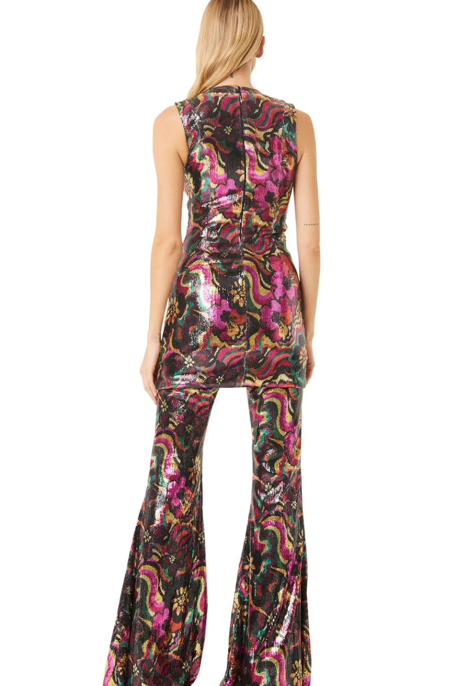 MISA Los Angeles Wedding Guest|Mini>EDIE DRESS Floragroovesequin