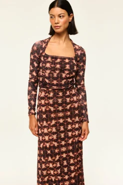 MISA Los Angeles Matching Sets|Jersey & Mesh>EKAT SKIRT Angelglow