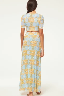 MISA Los Angeles Matching Sets|Jersey & Mesh>EKAT SKIRT Citrusslice