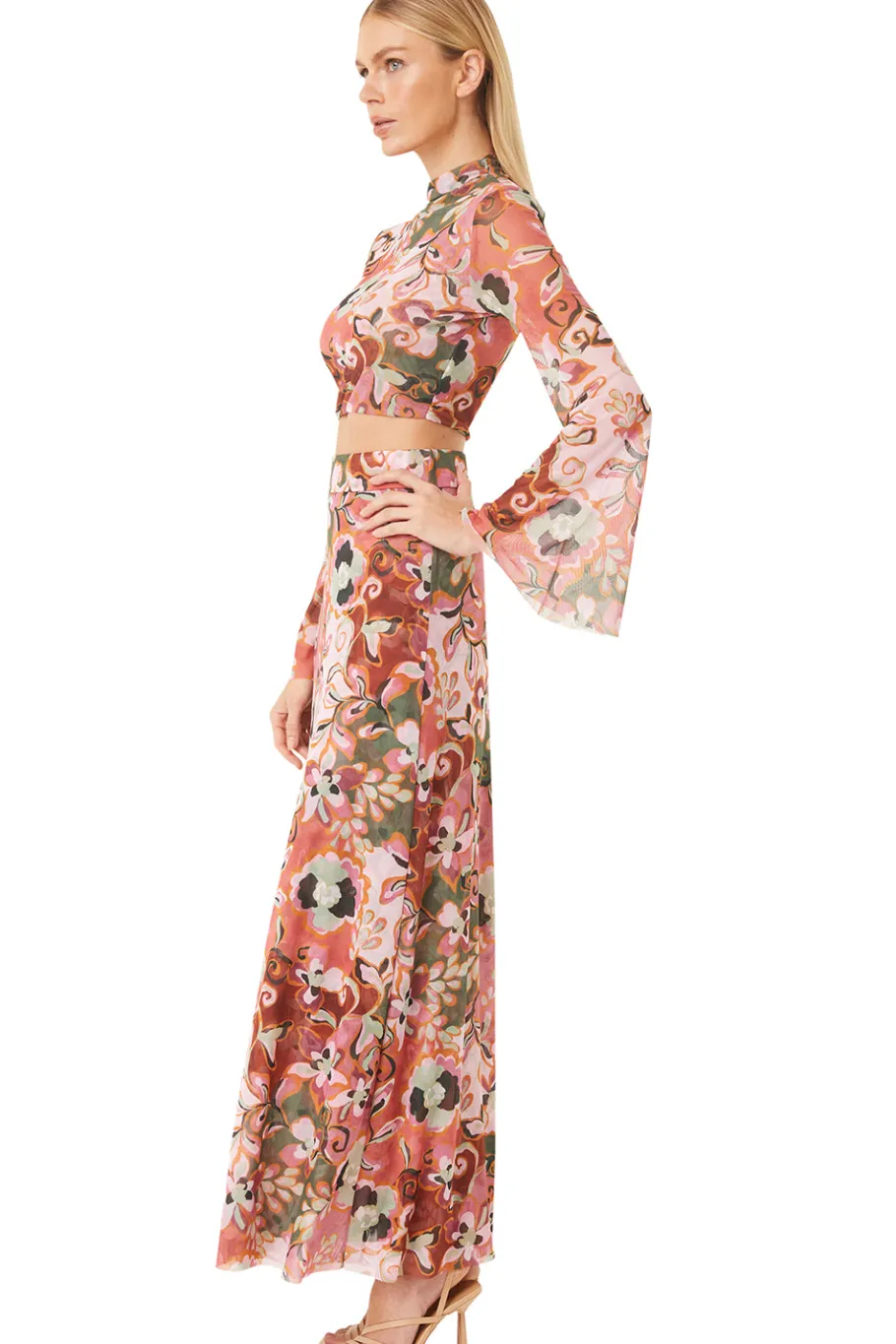 MISA Los Angeles Honeymoon|Matching Sets>EKAT SKIRT Resortbatikmesh