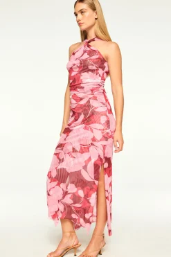 MISA Los Angeles Wedding Guest|Jersey & Mesh>ELAINE DRESS Florarosadamesh