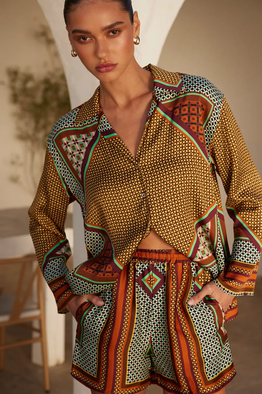 MISA Los Angeles Matching Sets|Skirts & Shorts>ELAM SHORT Positanoscarf