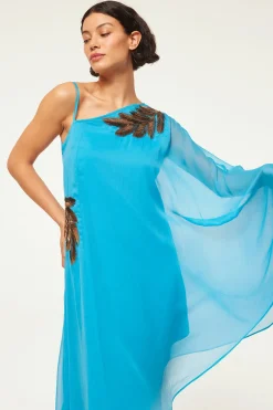 MISA Los Angeles Wedding Guest|Midi>ELANEH DRESS Aquapalmd'or