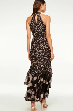 MISA Los Angeles Wedding Guest|Midi>ELIANA DRESS Polkadotmix