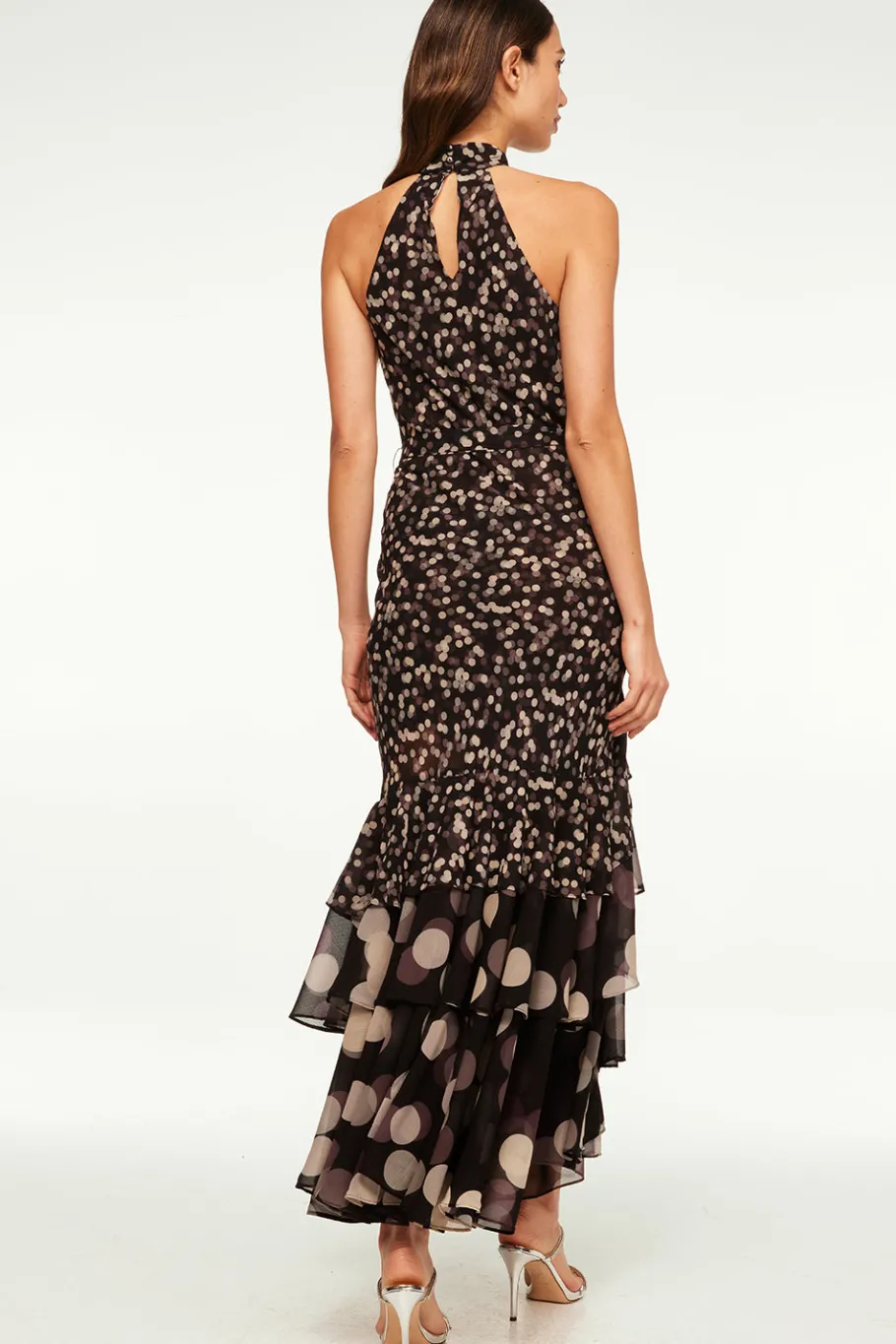 MISA Los Angeles Wedding Guest|Midi>ELIANA DRESS Polkadotmix