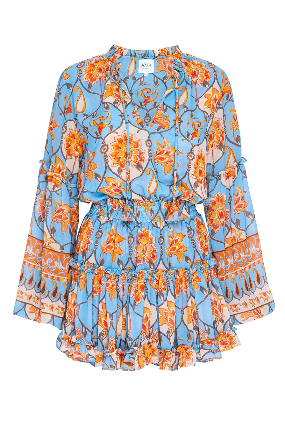 MISA Los Angeles Long-sleeve|Misa Classics>ELISABETTA DRESS Cagedfloral