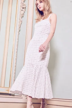 MISA Los Angeles Wedding Guest|Midi>ELKE DRESS Winterwhite