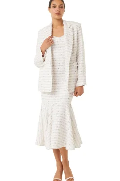 MISA Los Angeles Wedding Guest|Midi>ELKE DRESS Winterwhite