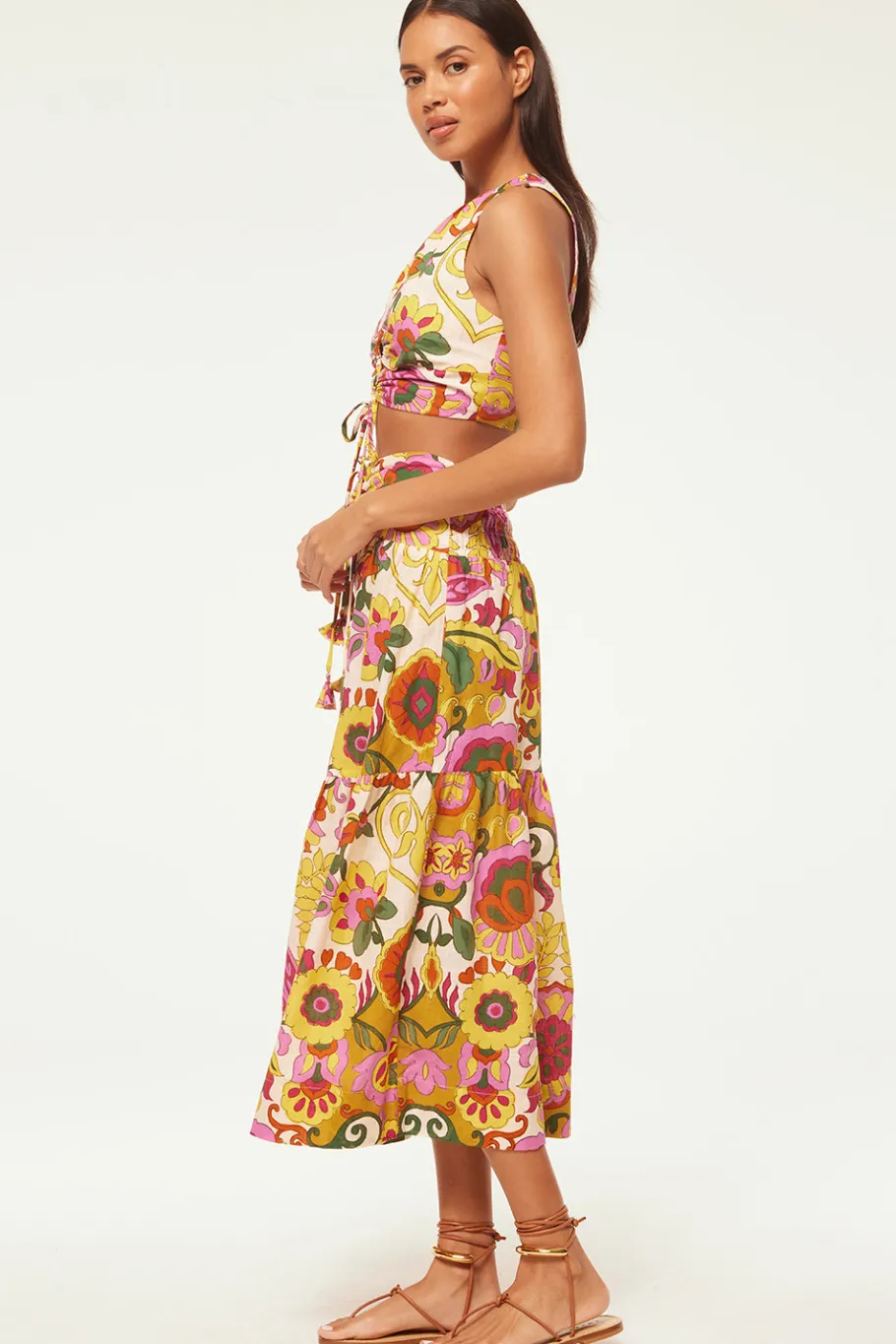 MISA Los Angeles Matching Sets|Skirts & Shorts>ELLEN SKIRT Floralcorsicamulti