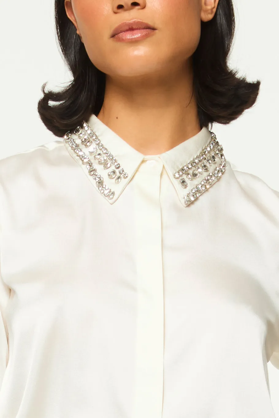 MISA Los Angeles Matching Sets|Tops>ELLIE TOP Ivorysatin