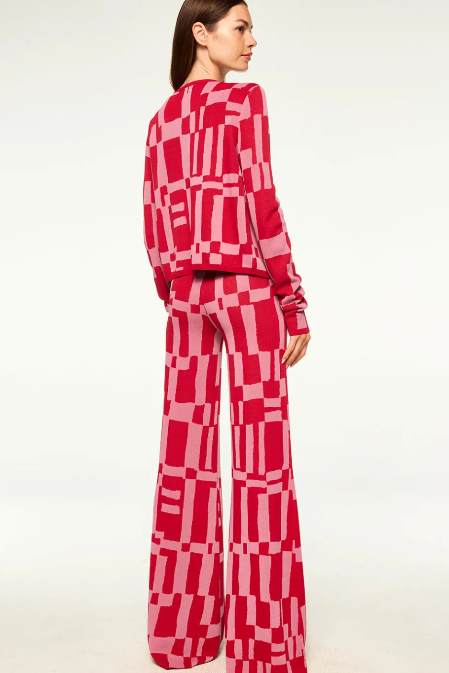 MISA Los Angeles Knits|Matching Sets>ELVIN CARDIGAN Pinku0026red