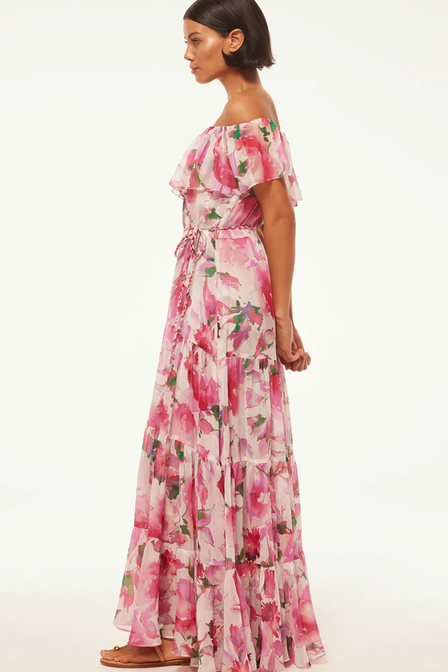 MISA Los Angeles Wedding Guest|Maxi>ESTELLA DRESS Gardenfuchsia
