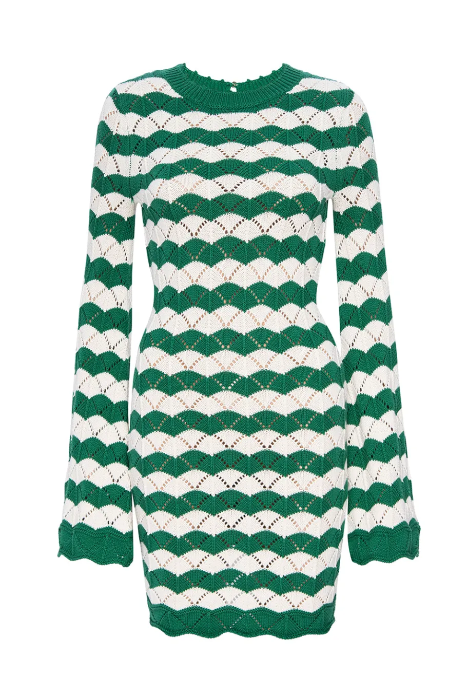 MISA Los Angeles Knits|Dresses>EVELIN DRESS Emeraldstripe