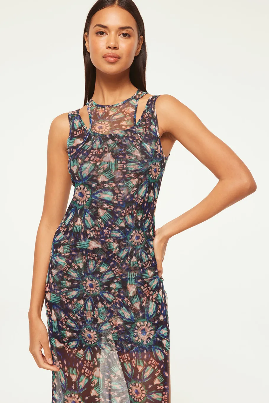 MISA Los Angeles Jersey & Mesh|Misa Classics>FERNANDA DRESS Indigoburst