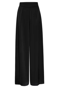 MISA Los Angeles Pants>FILIPPA PANT Blacksatin