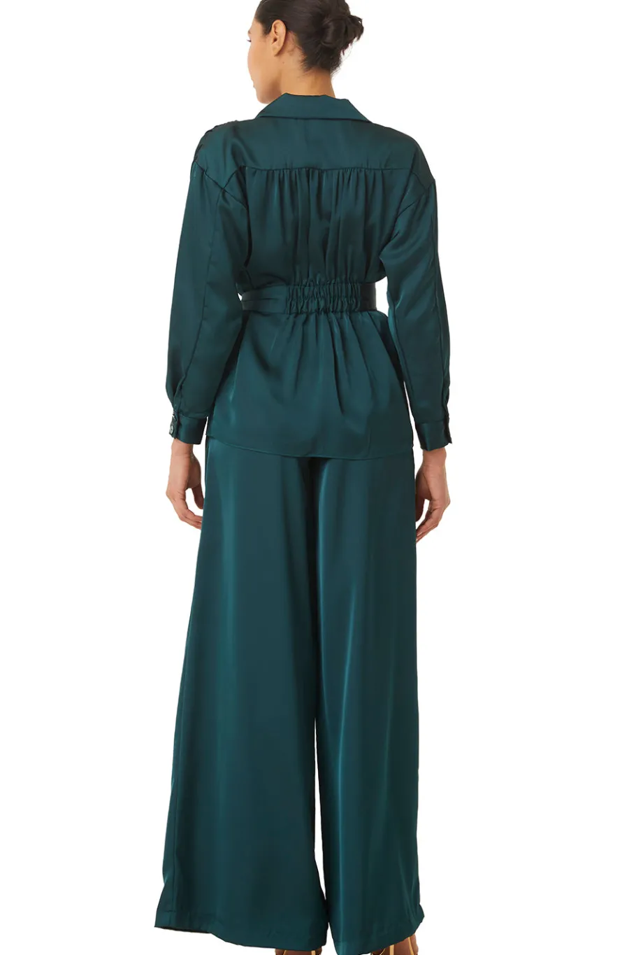 MISA Los Angeles Pants>FILIPPA PANT Emeraldsatin