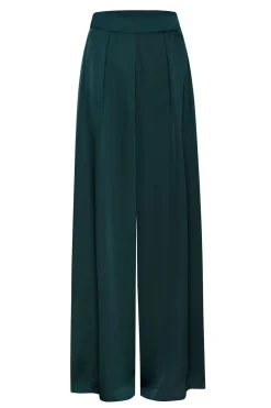 MISA Los Angeles Pants>FILIPPA PANT Emeraldsatin