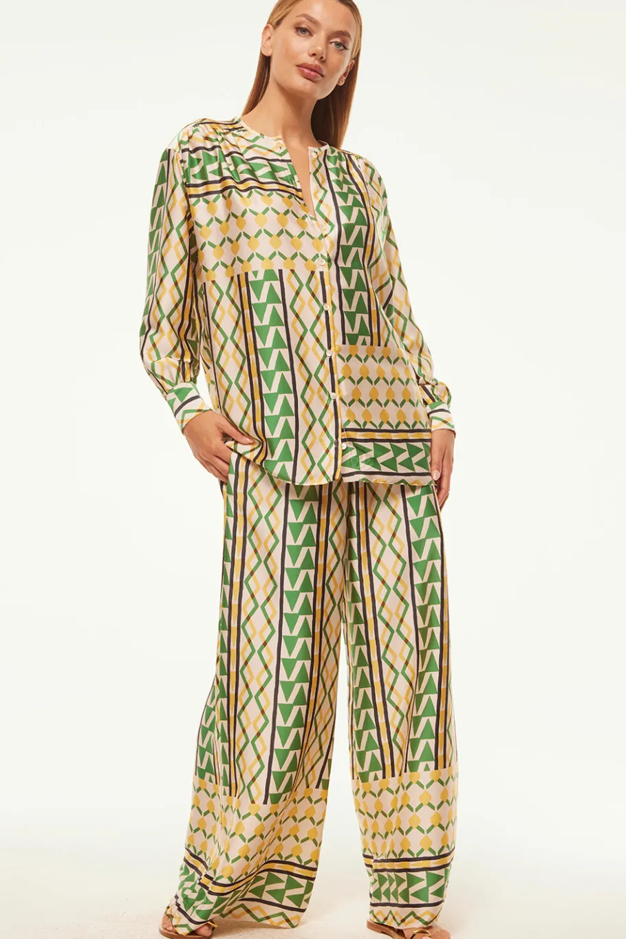 MISA Los Angeles Matching Sets|Pants>FILOMENA PANT Limoncellogeosatin