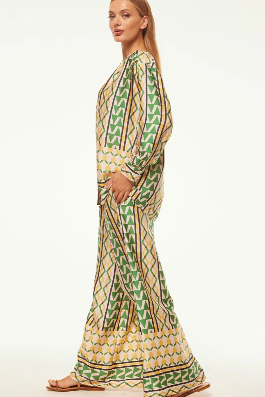 MISA Los Angeles Matching Sets|Pants>FILOMENA PANT Limoncellogeosatin