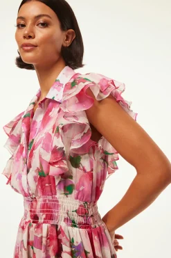 MISA Los Angeles Engagement Party|Midi>FLORENCIA DRESS Gardenfuchsia