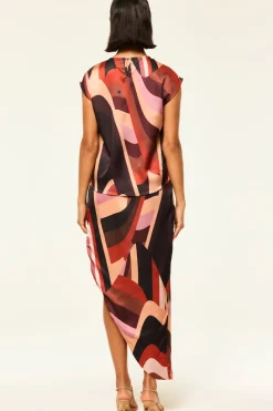 MISA Los Angeles Matching Sets|Skirts & Shorts>FRANCO SKIRT Canyonstripesatin