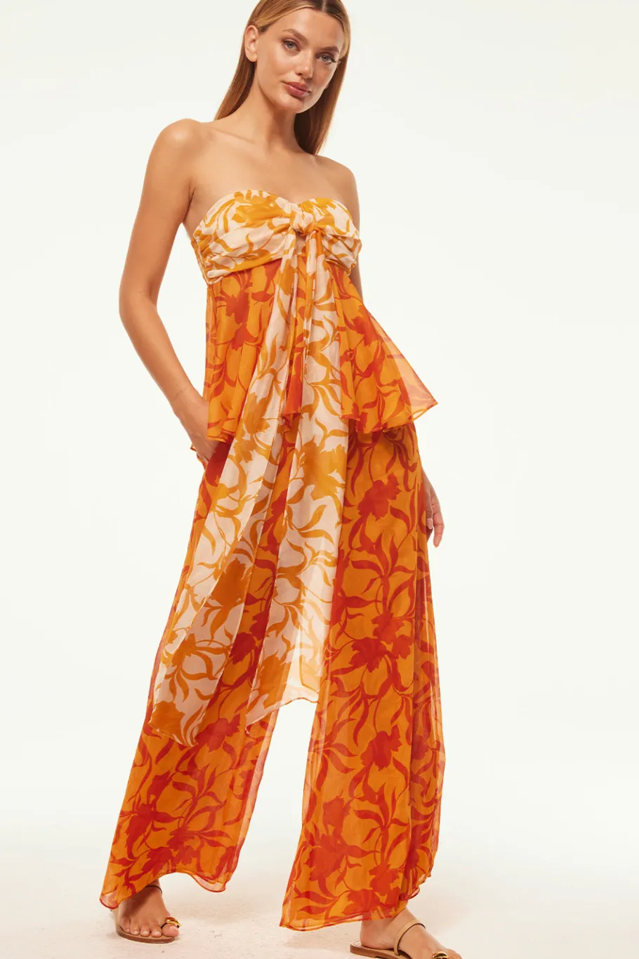 MISA Los Angeles Honeymoon|Pants>FREDA PANT Atlasfloralpersimmon
