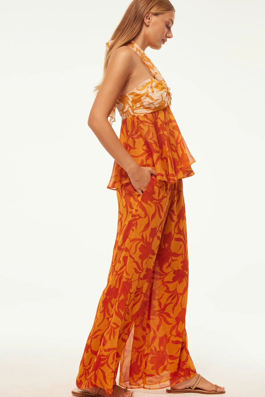 MISA Los Angeles Honeymoon|Pants>FREDA PANT Atlasfloralpersimmon
