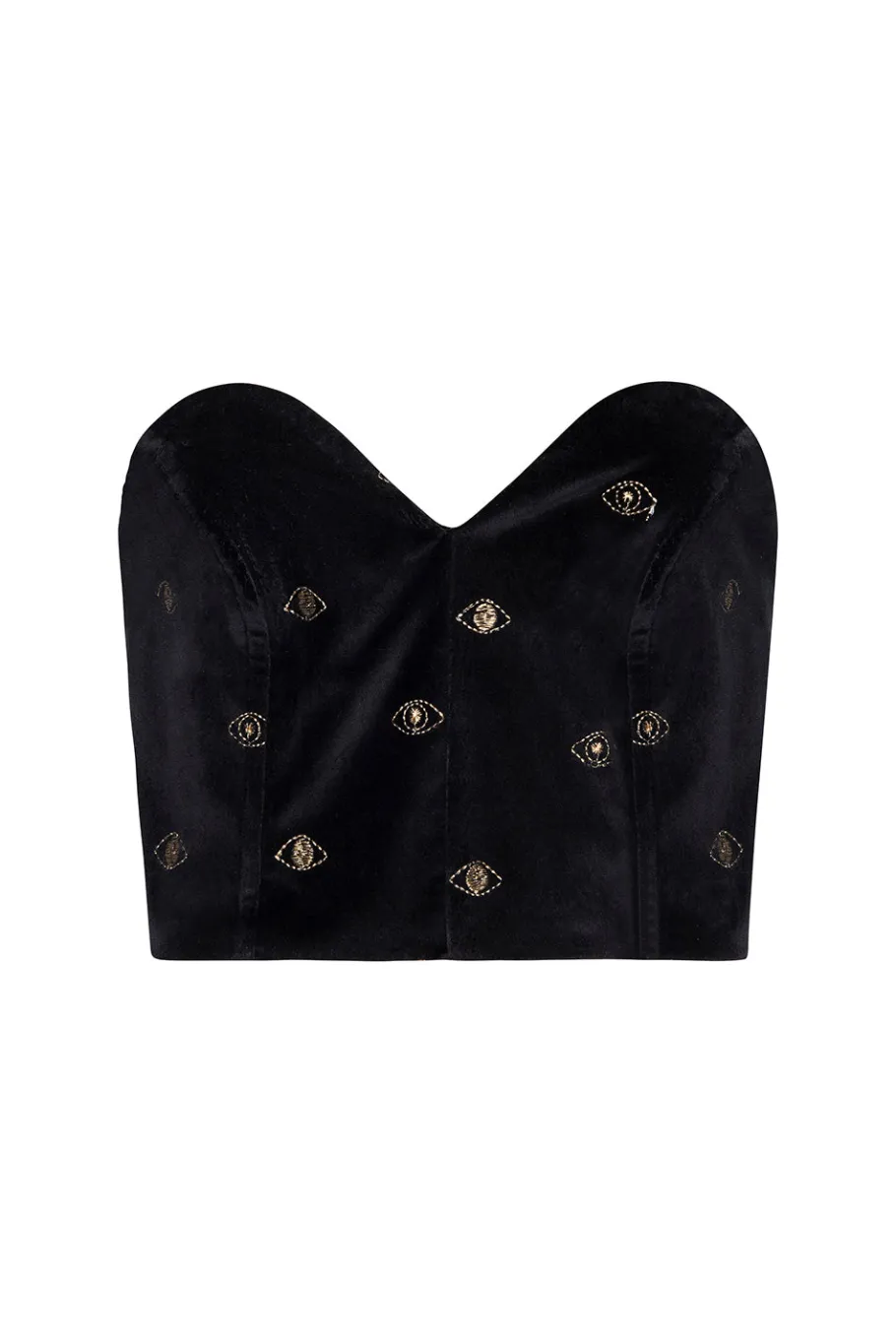 MISA Los Angeles Exclusives|Tops>GEORGIA BUSTIER Black